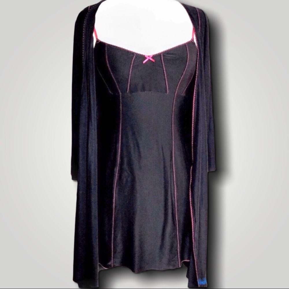Black Peignoir Set by Ambrielle S/M NWOT